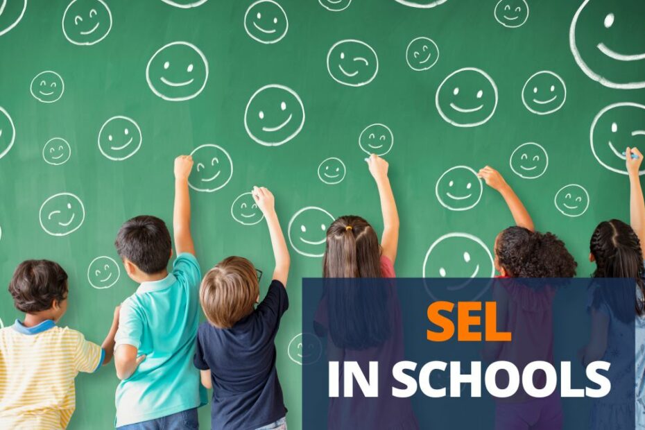 children drawing emojis on a classroom green board